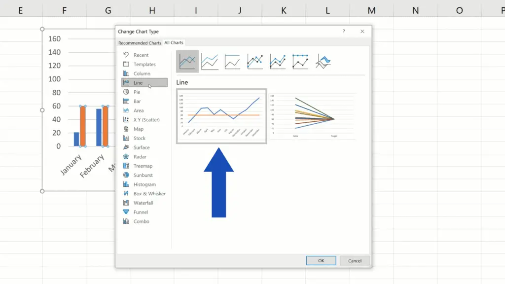 How To Add A Target Line In An Excel Graph