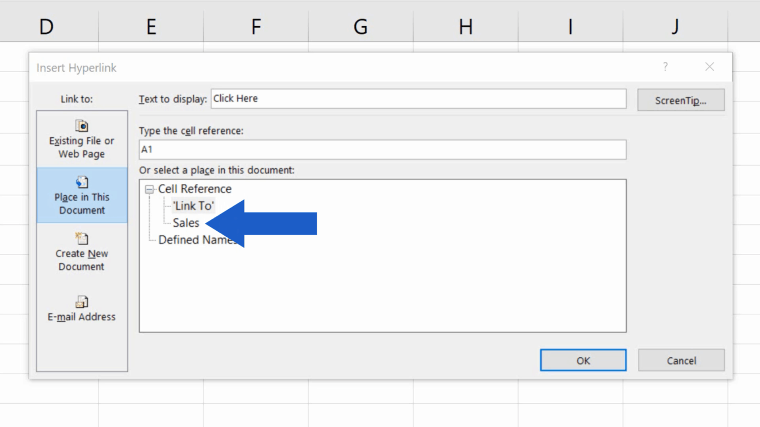 How to Create a Hyperlink in Excel