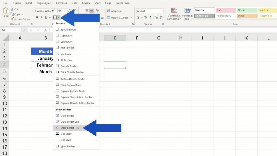 How To Get Rid Of Borders In Excel