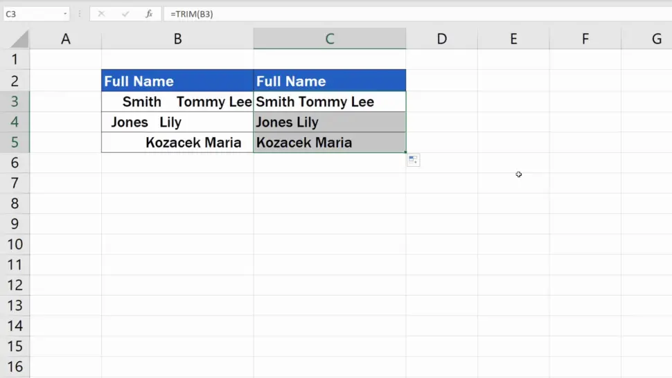 How to Remove Spaces in Excel