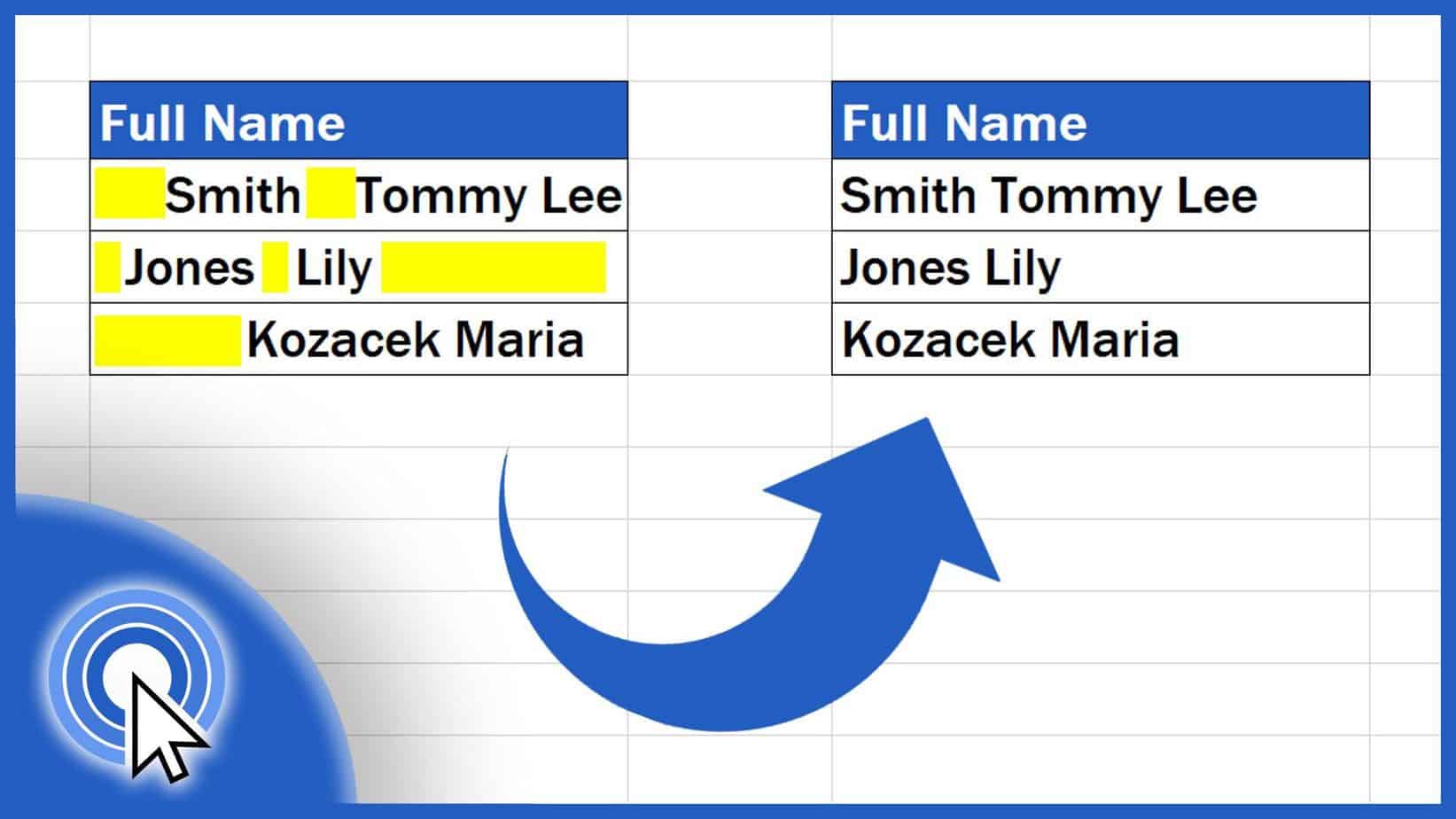 How to Remove Spaces in Excel