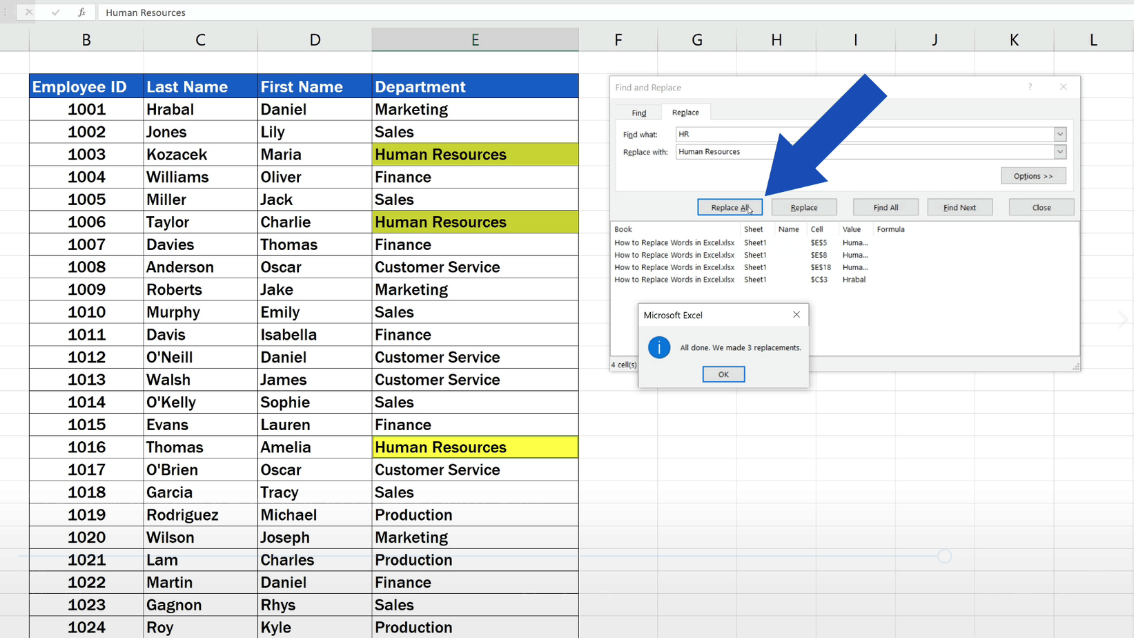 How To Replace Words In Excel 8663