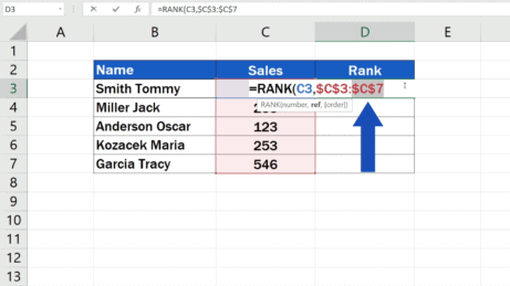 How to Calculate a Rank in Excel