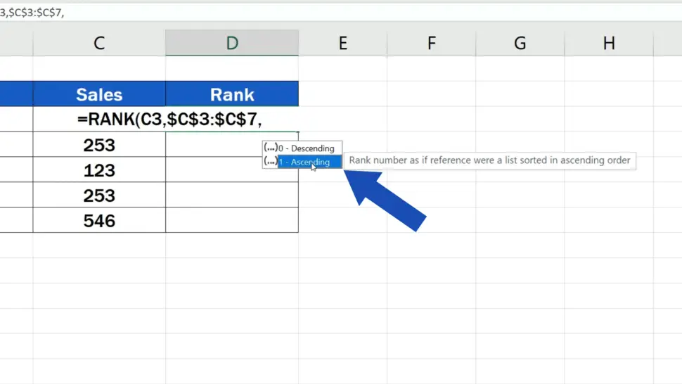 How to Calculate a Rank in Excel