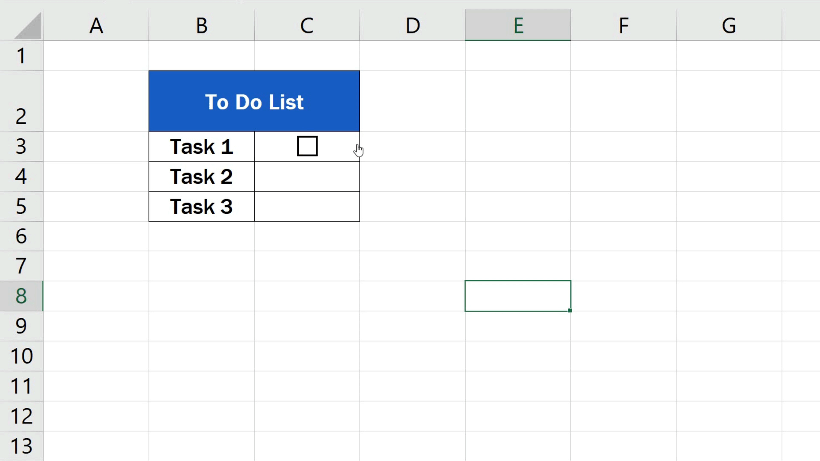 How to Insert a Checkbox in Excel