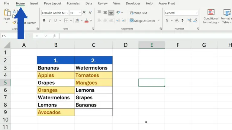 compare two columns in excel to find differences