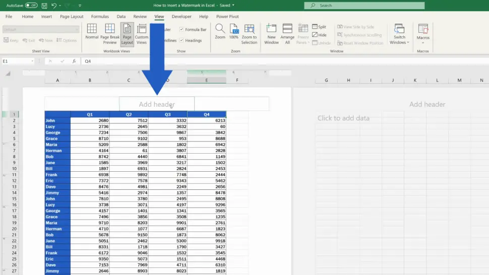 How To Insert A Watermark In Excel 8942