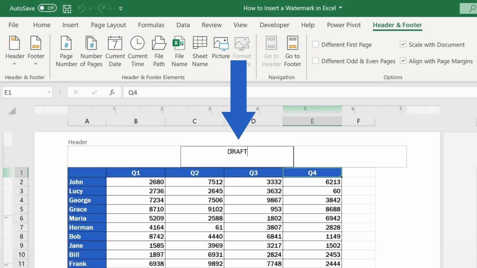 how-to-insert-a-watermark-in-excel