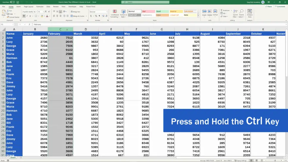 how-to-select-two-different-columns-in-excel-at-the-same-time