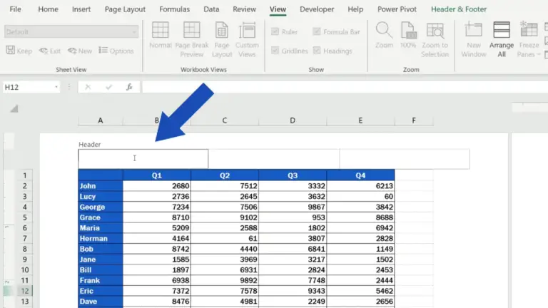How To Add A Header In Excel 2224
