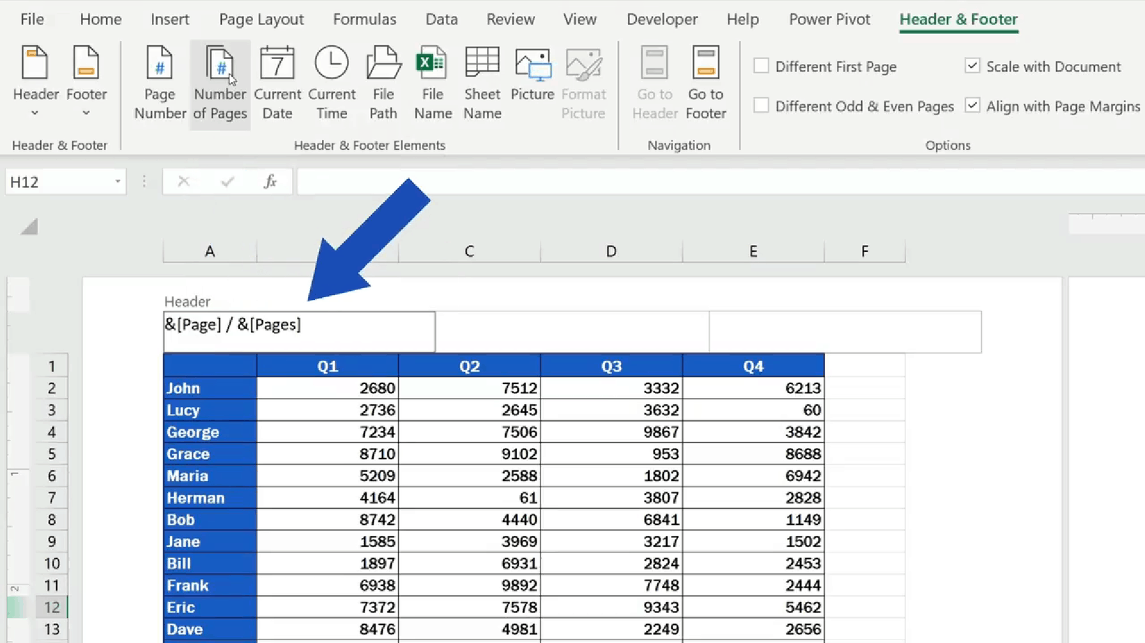 how-to-add-a-header-in-excel