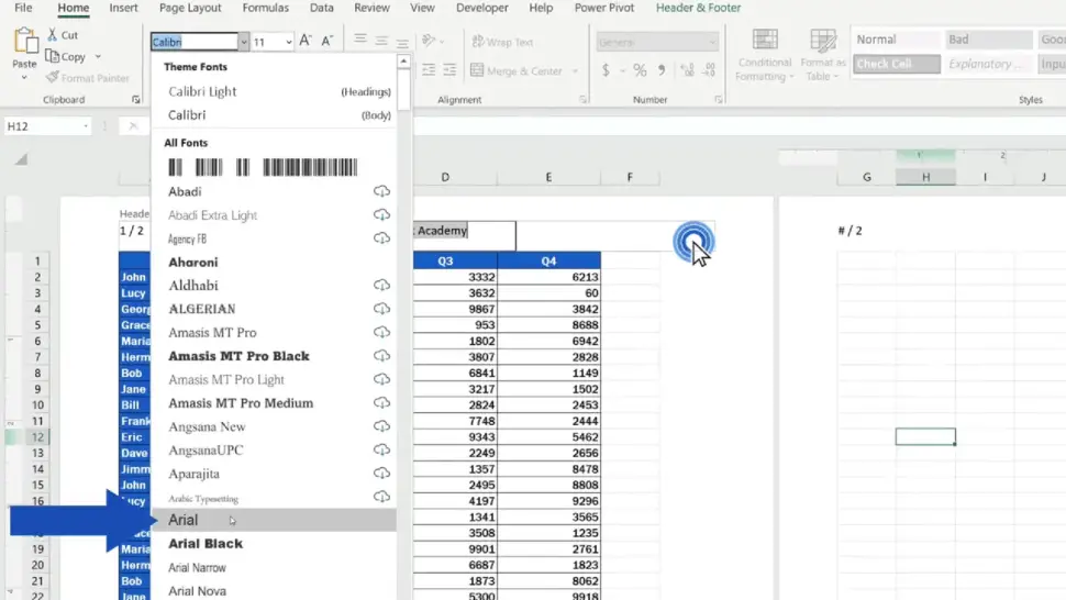 How to Add a Header in Excel