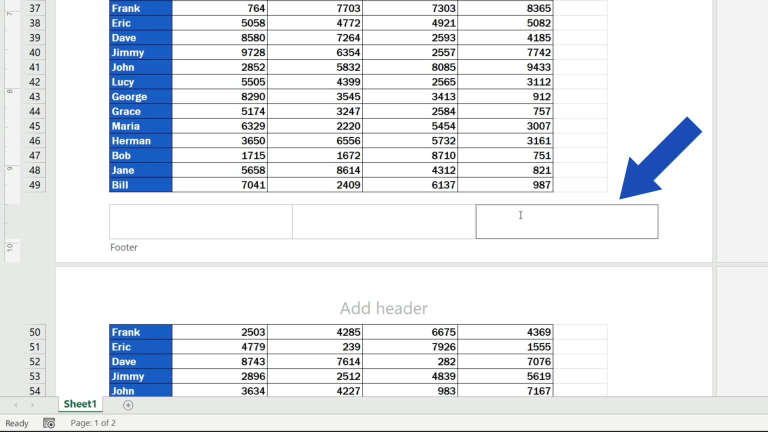 how-to-add-a-footer-in-excel