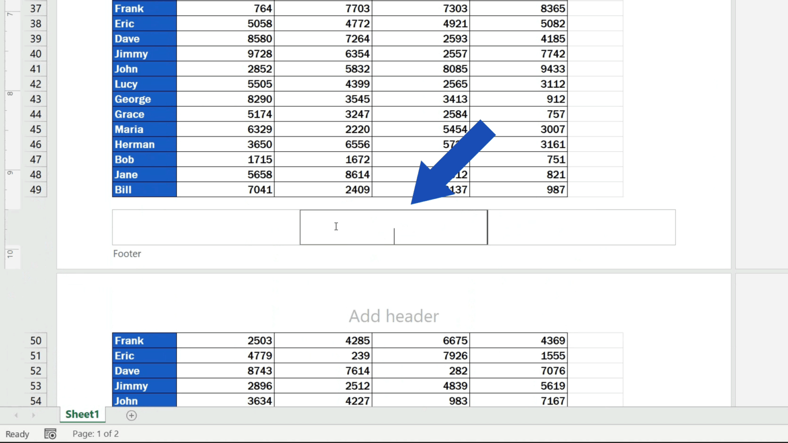 How To Insert Footer In Excel Spreadsheet