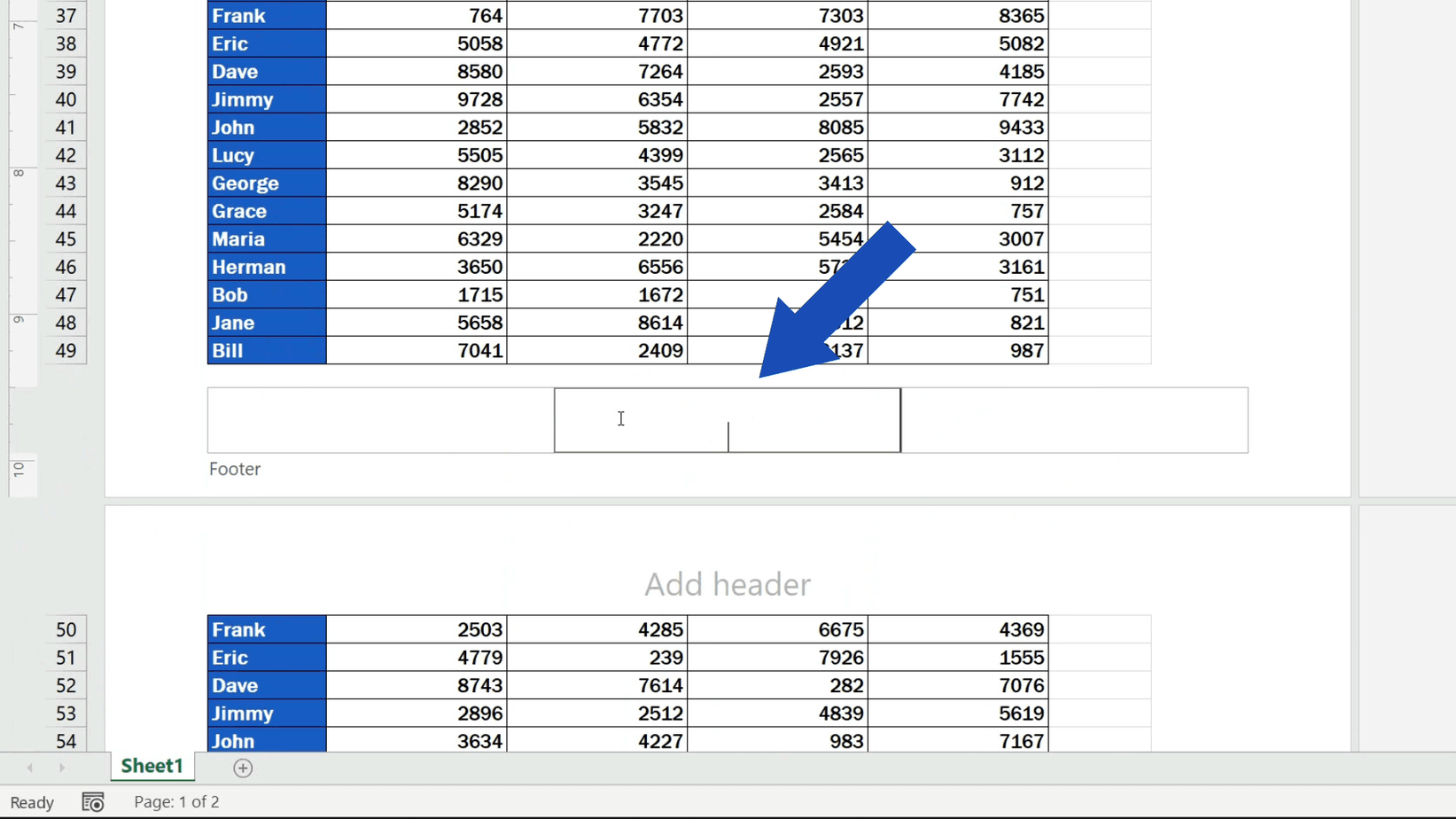 how-to-add-a-footer-in-excel