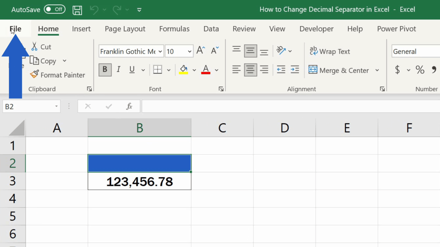 How to Change the Decimal Separator in Excel