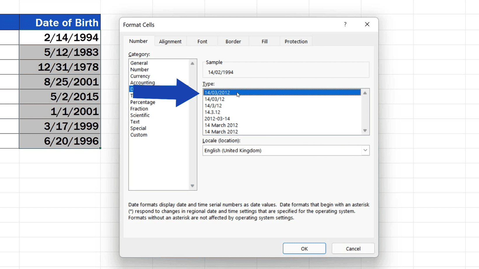 How to Change Date Format in Excel