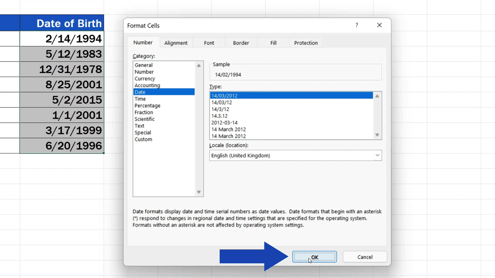 How to Change Date Format in Excel