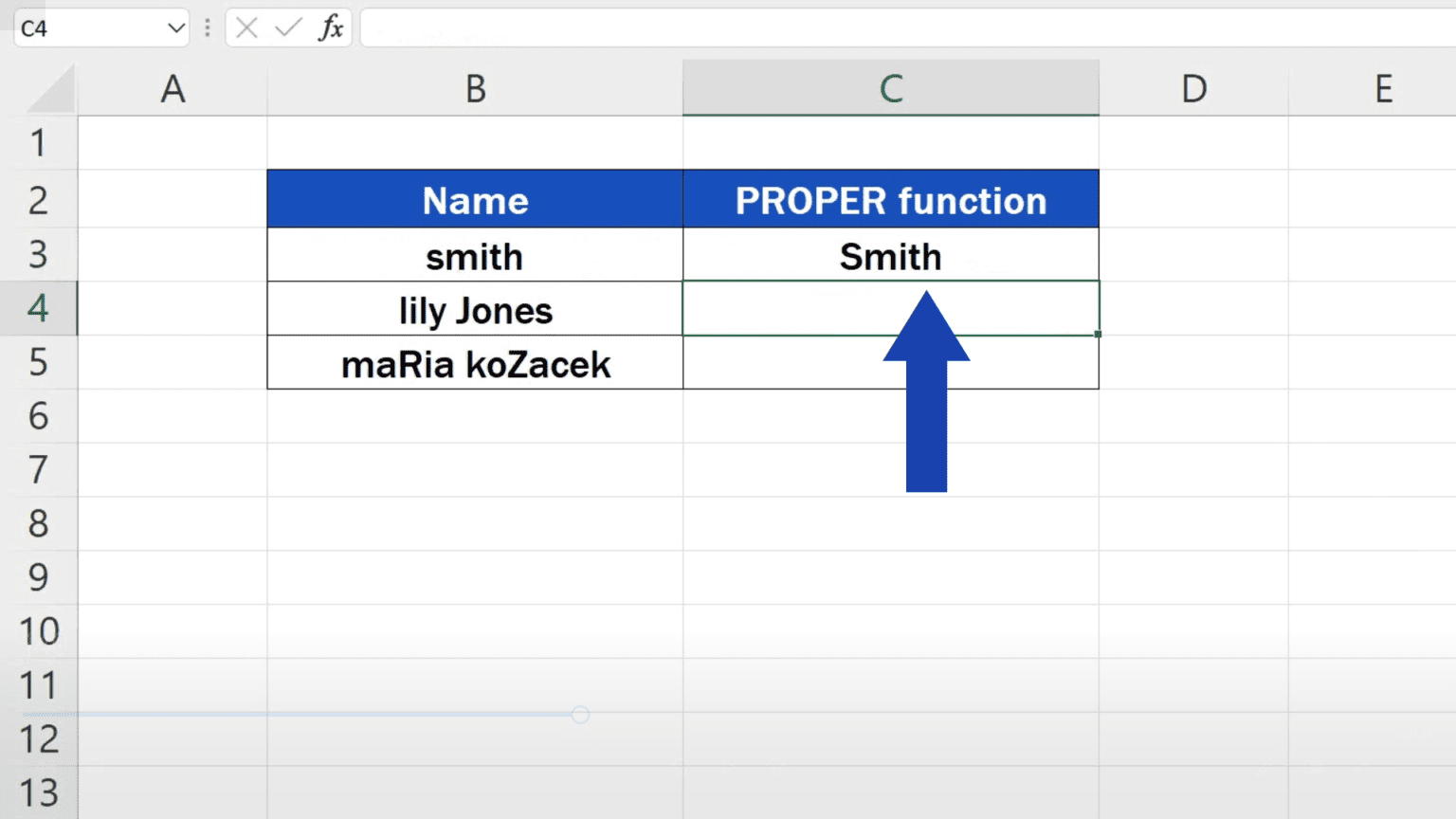 How to Capitalize First Letters in Excel