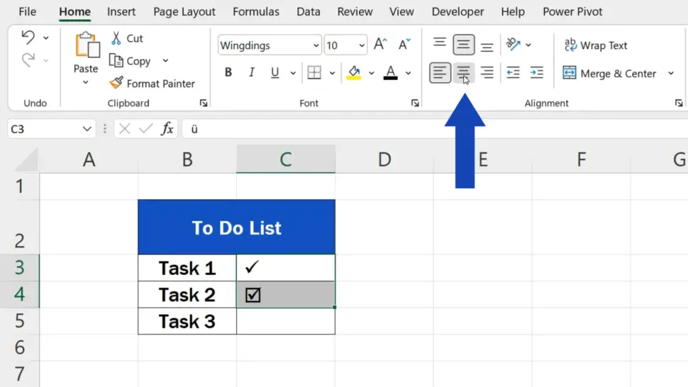 How To Insert A Check Mark In Excel 1079