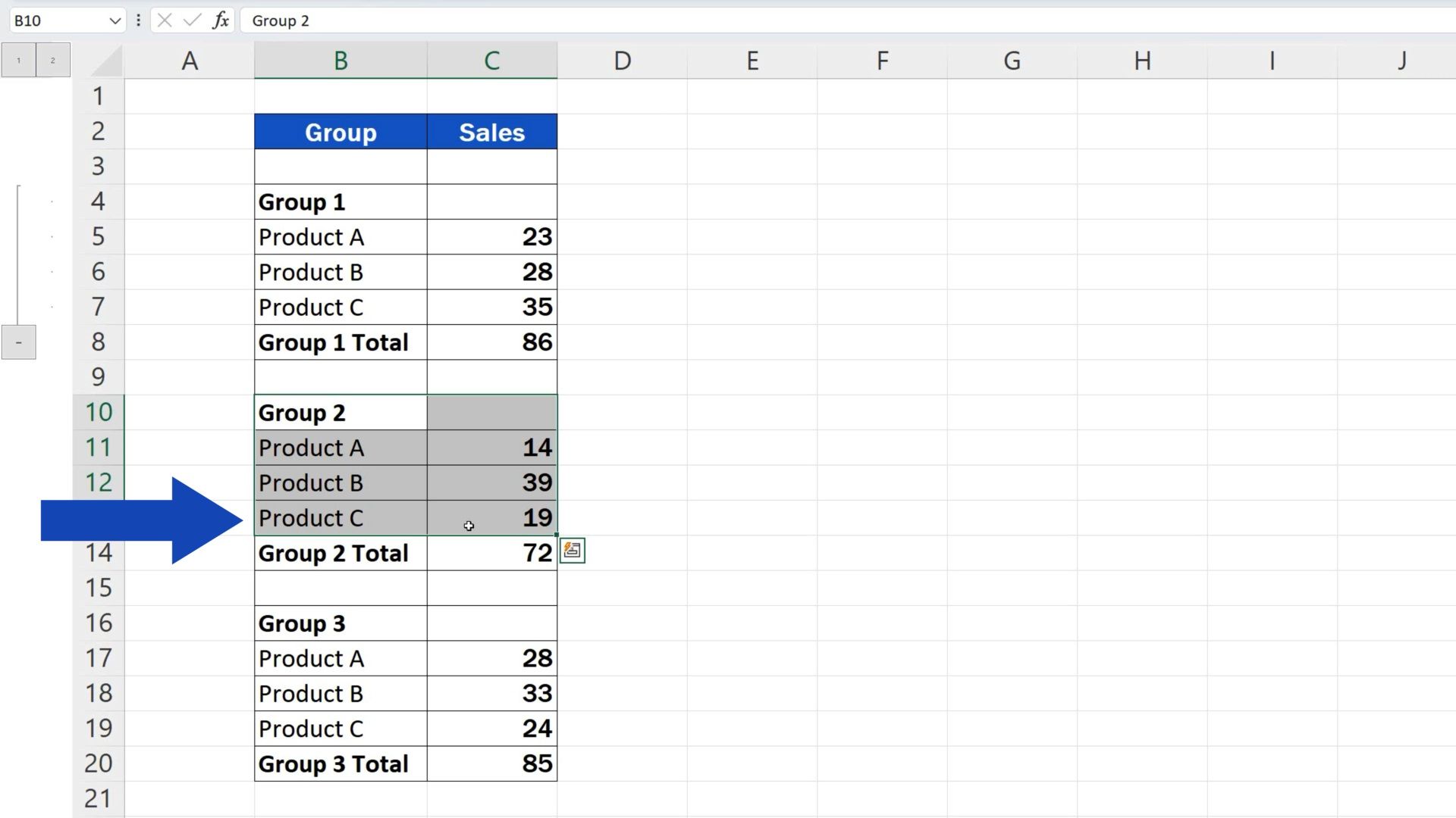 How to Group Rows in Excel