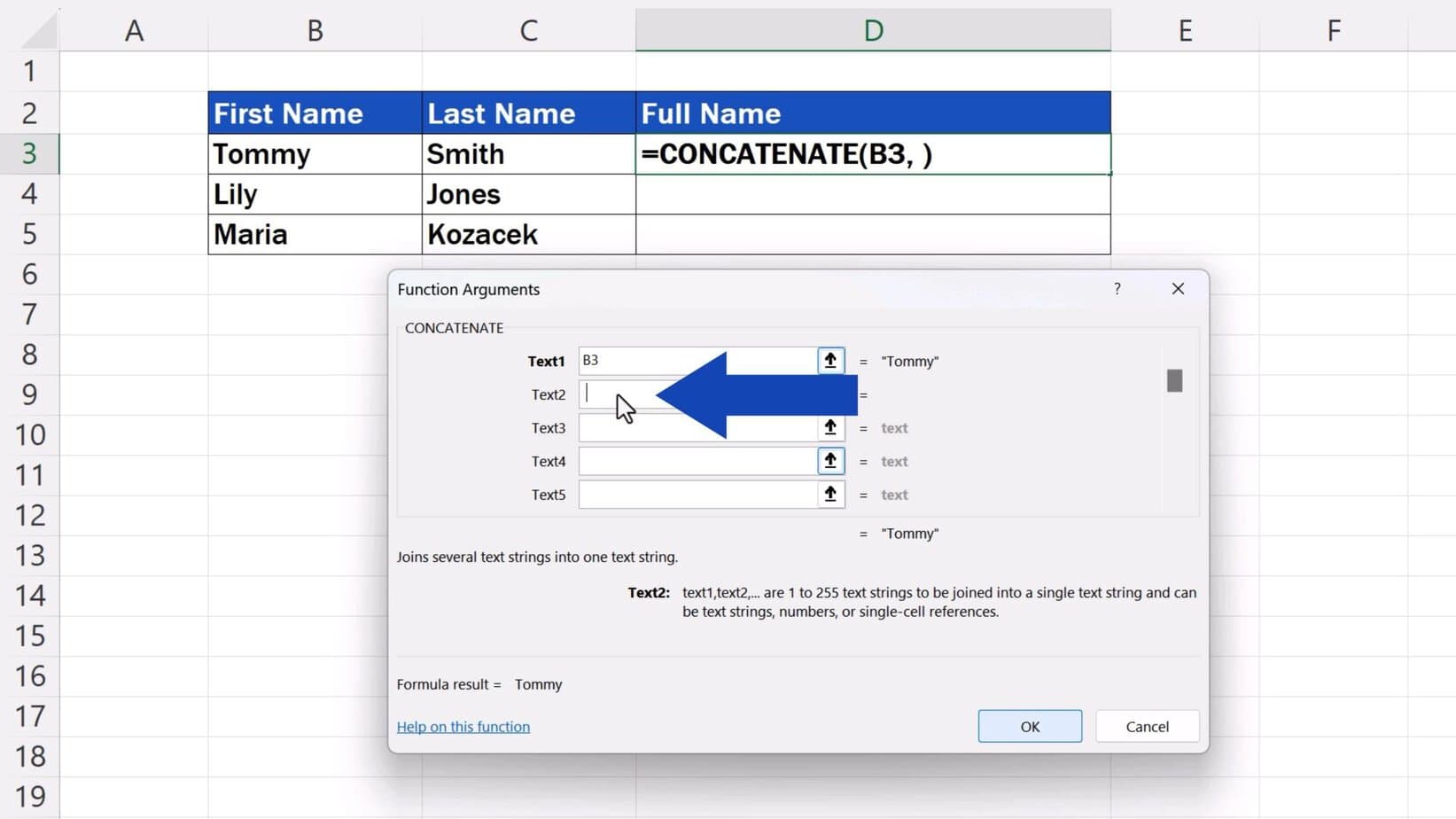 How to Concatenate in Excel