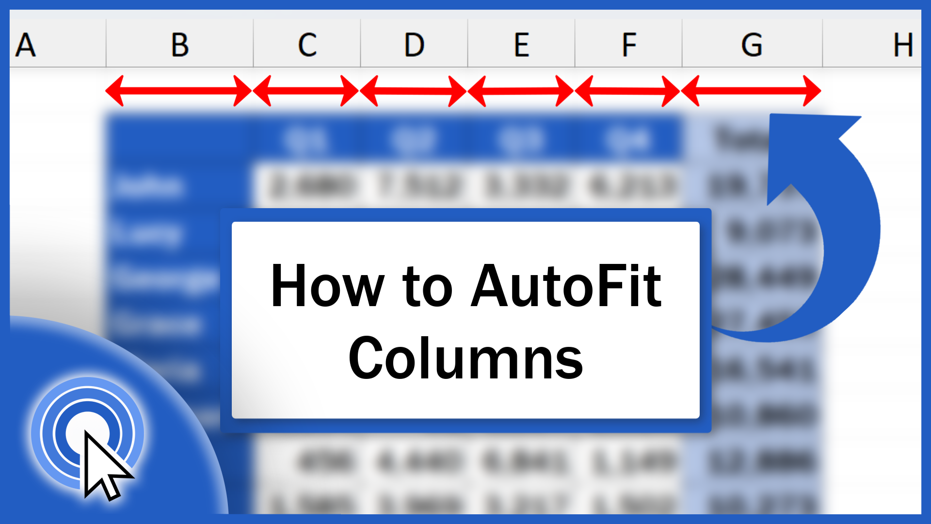 How to AutoFit Columns in Excel