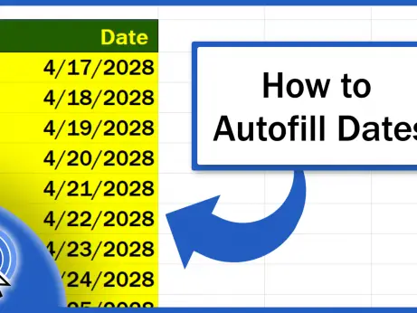 How to Autofill Dates in Excel