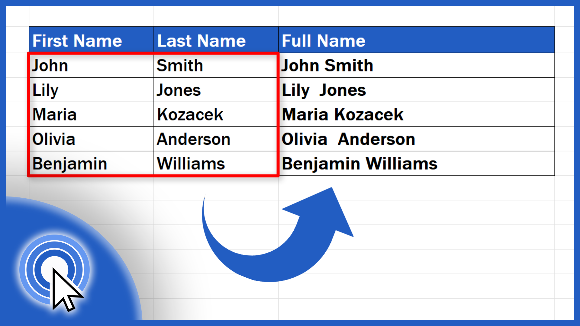 How to Merge Two Columns in Excel