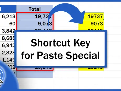 Shortcut Key for Paste Special in Excel